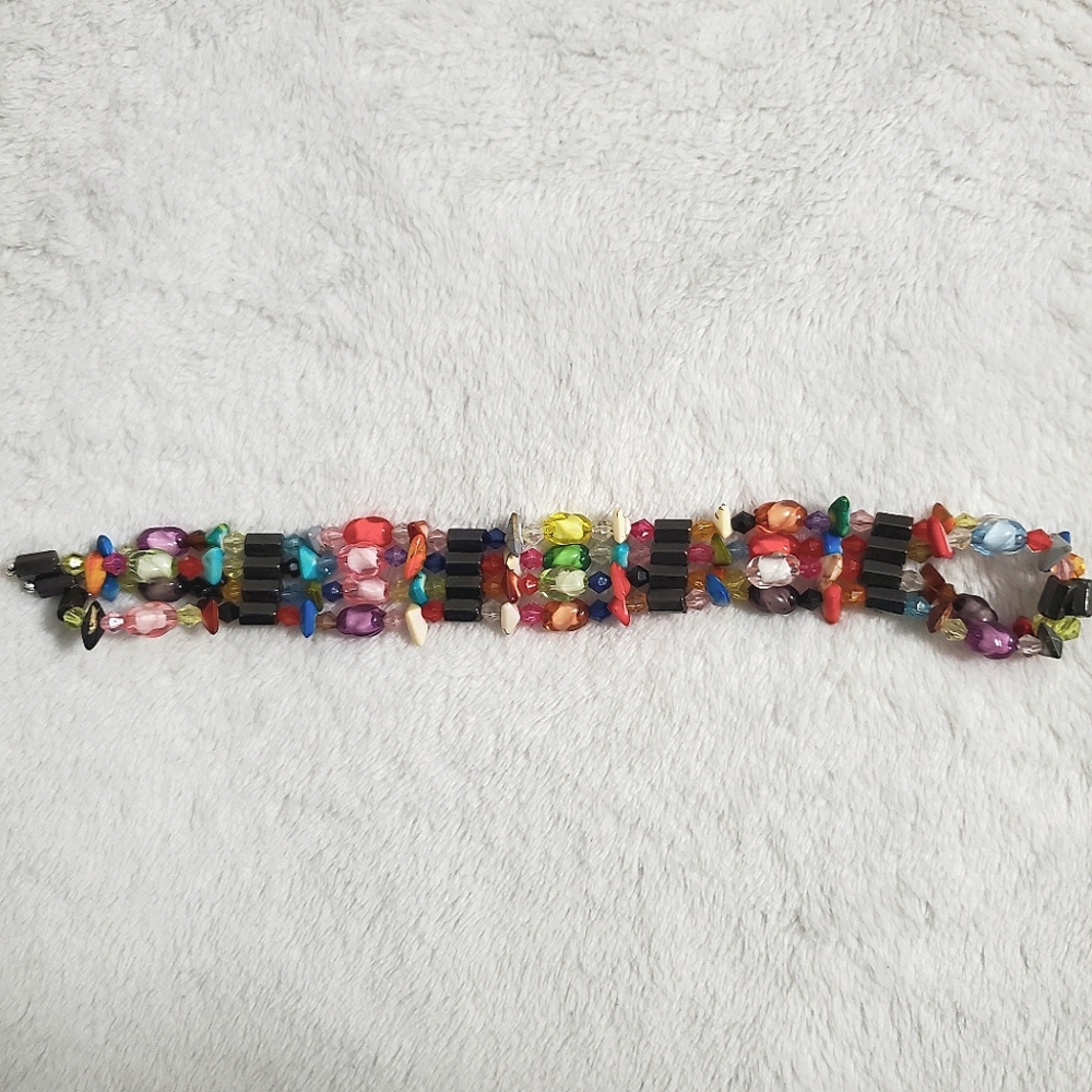 Hematite Magnetic Colorful Wrap Bracelet Necklace - Picture 4 of 8